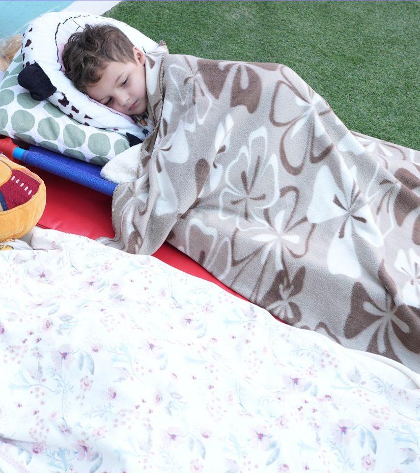 A child resting peacefully during nap time